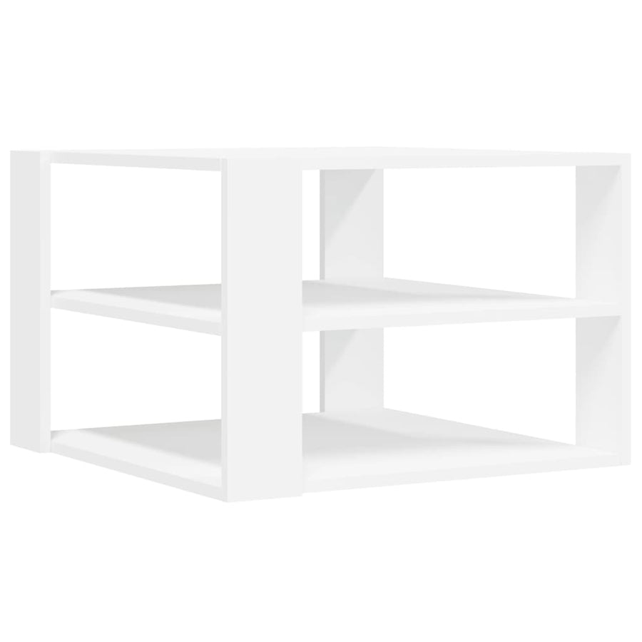 Salontafel 59,5X59,5X40 Cm Bewerkt Hout Wit