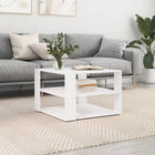 Coffee table 58x58x40 cm distressed wood white