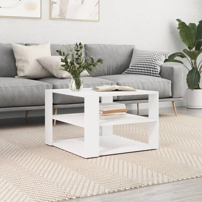 Salontafel 59,5X59,5X40 Cm Bewerkt Hout Wit