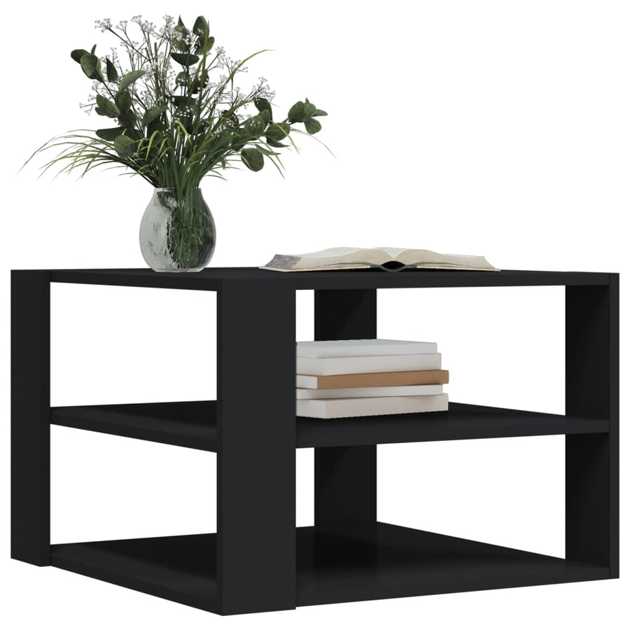 Salontafel 59,5X59,5X40 Cm Bewerkt Hout Zwart