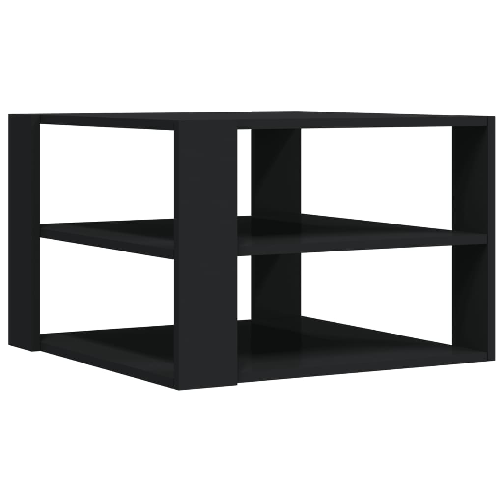 Salontafel 59,5X59,5X40 Cm Bewerkt Hout Zwart