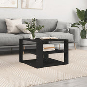 Salontafel 59.5x59.5x40 cm bewerkt hout zwart