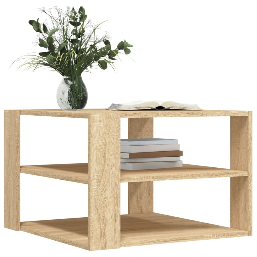 Salontafel 59,5X59,5X40 Cm Bewerkt Hout Kleurig Sonoma eiken