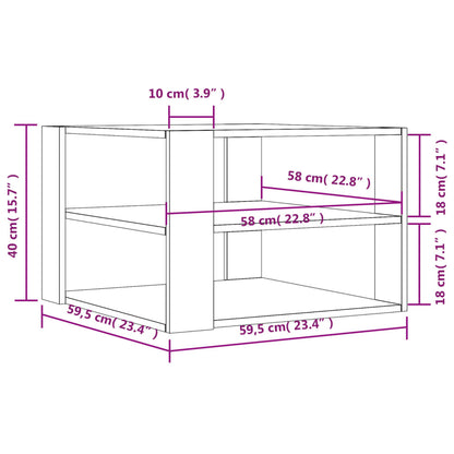 Salontafel 59,5X59,5X40 Cm Bewerkt Hout Kleurig Sonoma eiken