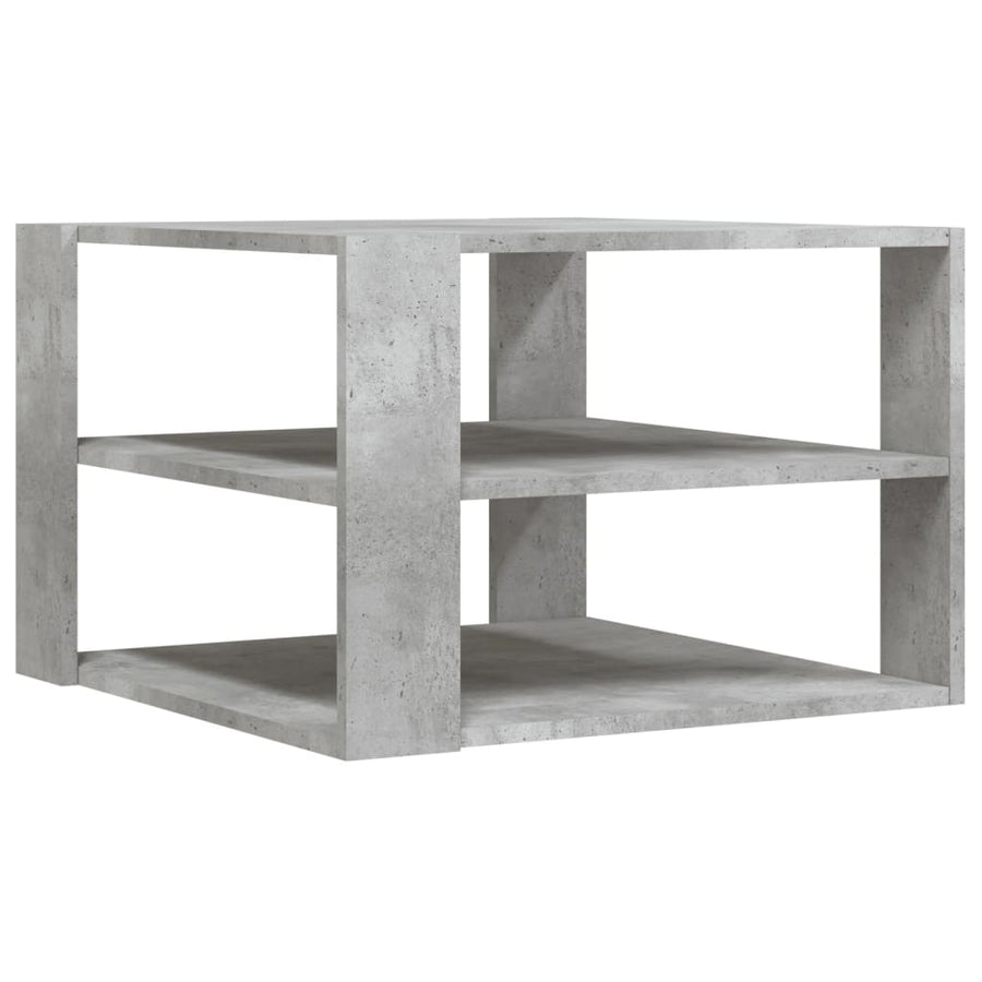 Salontafel 59,5X59,5X40 Cm Bewerkt Hout Betongrijs