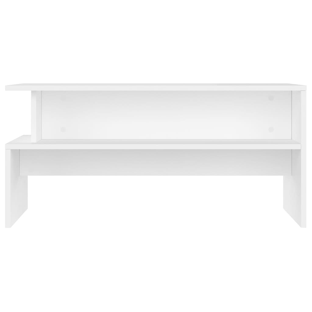 Salontafel 90X55X42,5 Cm Bewerkt Hout Wit