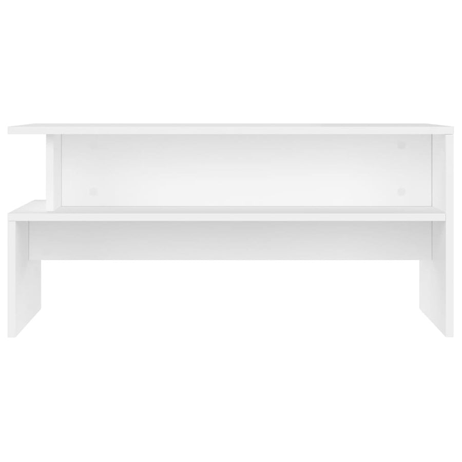 Salontafel 90X55X42,5 Cm Bewerkt Hout Wit