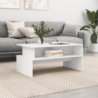 Coffee table 90x55x42.5 cm treated wood white