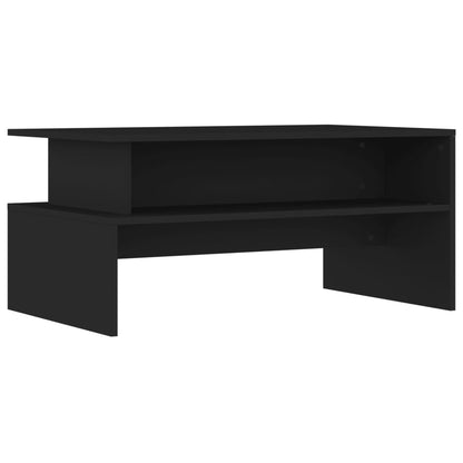 Salontafel 90X55X42,5 Cm Bewerkt Hout Zwart