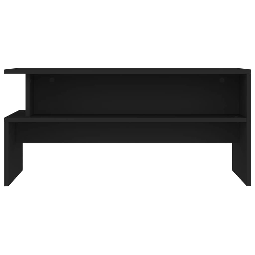 Salontafel 90X55X42,5 Cm Bewerkt Hout Zwart