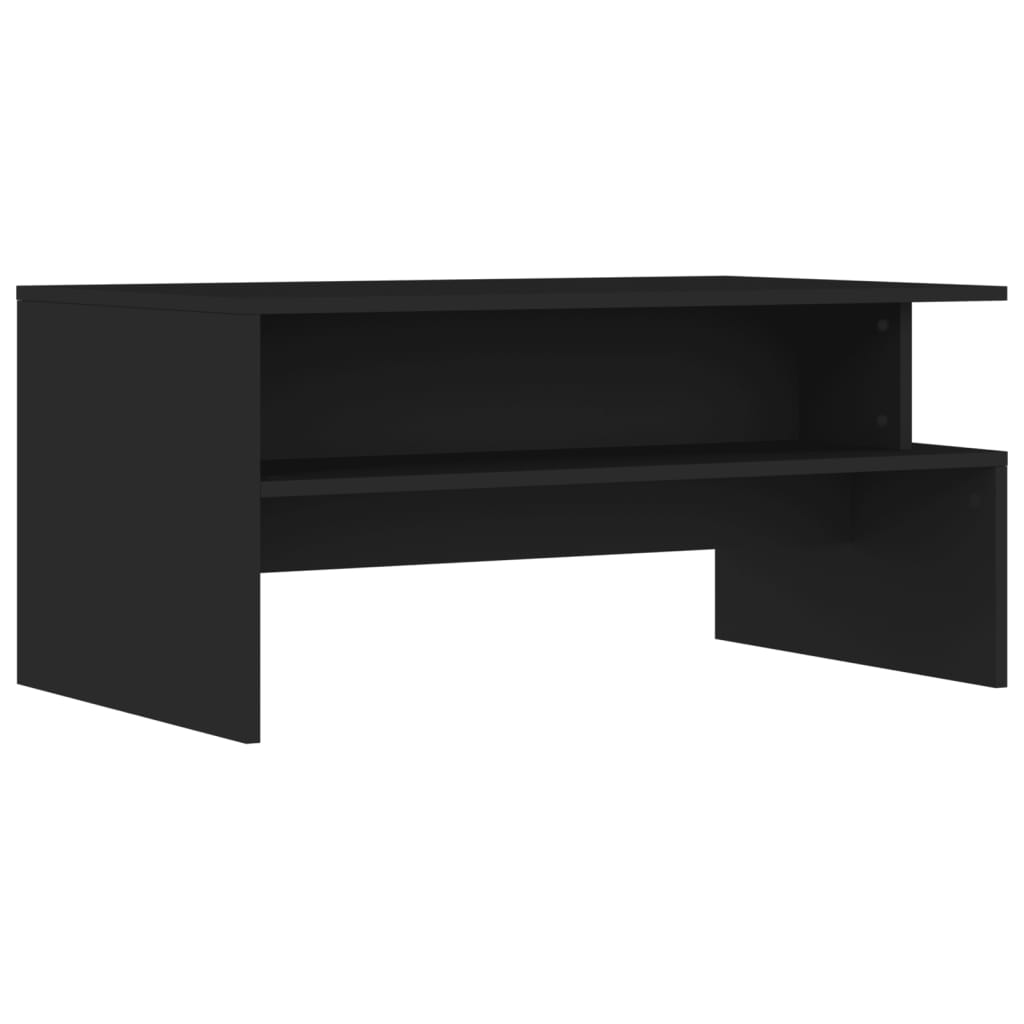 Salontafel 90X55X42,5 Cm Bewerkt Hout Zwart