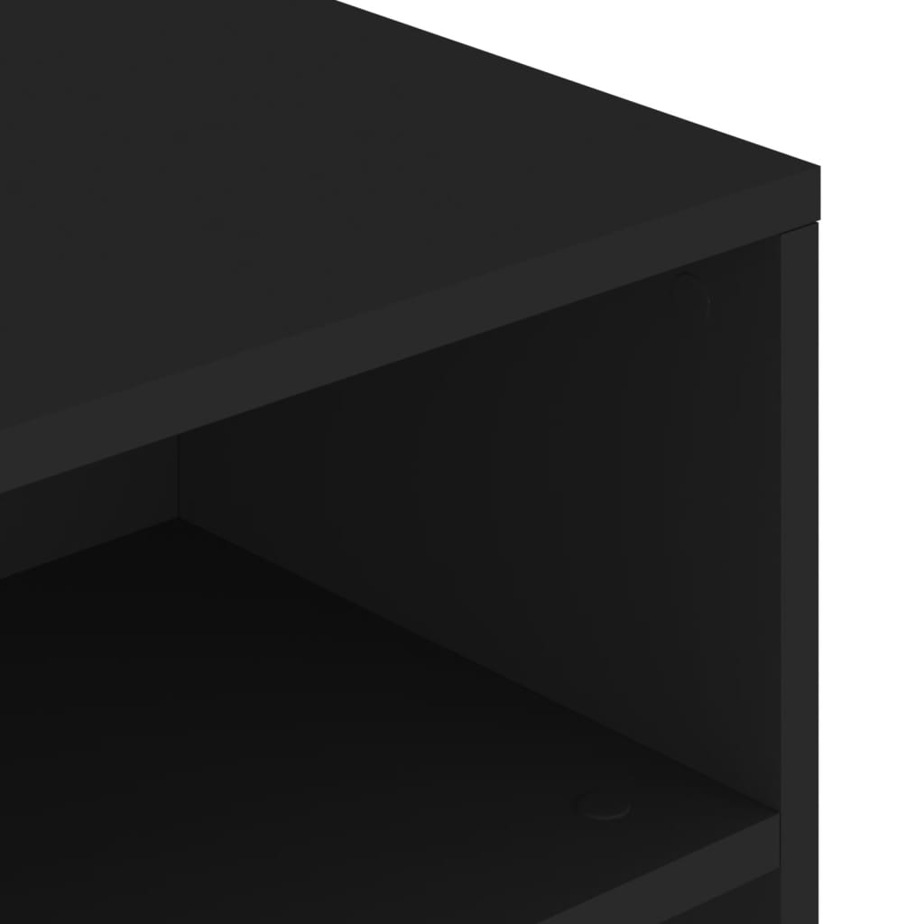 Salontafel 90X55X42,5 Cm Bewerkt Hout Zwart