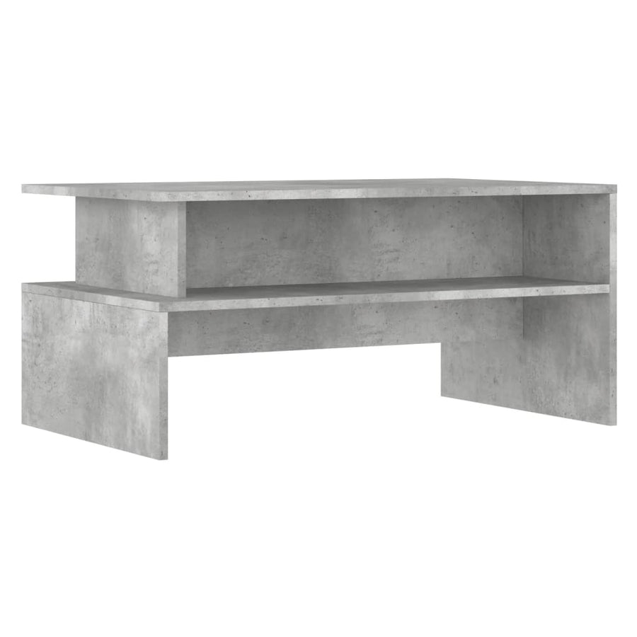 Salontafel 90X55X42,5 Cm Bewerkt Hout Betongrijs Sonoma eiken