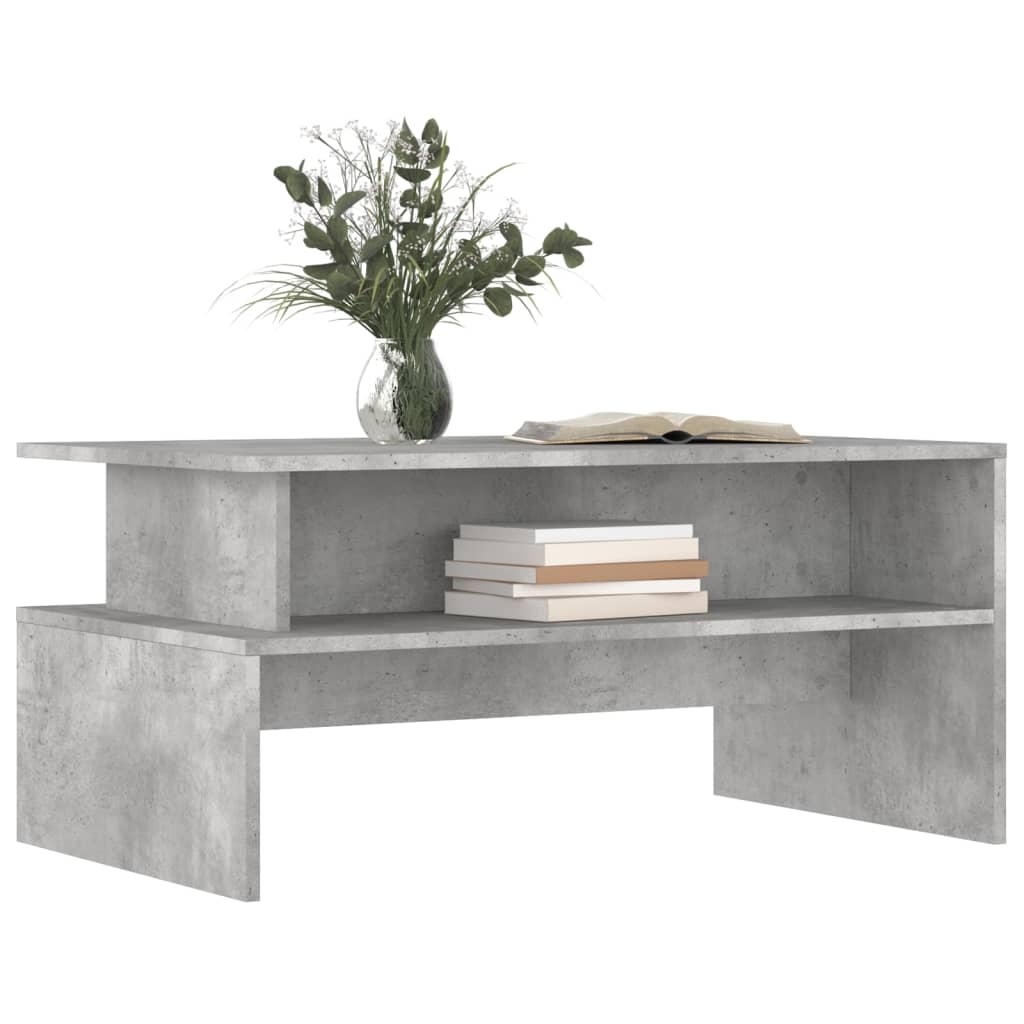 Salontafel 90X55X42,5 Cm Bewerkt Hout Betongrijs Sonoma eiken