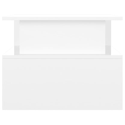 Salontafel 90X55X42,5 Cm Bewerkt Hout Hoogglans Wit Betongrijs