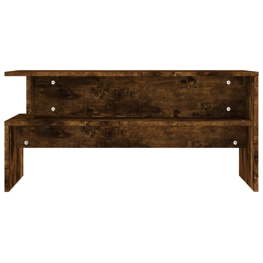 Salontafel 90x55x42,5 cm bewerkt hout gerookt eikenkleurig