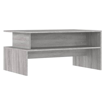 Salontafel 90X55X42,5 Cm Bewerkt Hout Eikenkleur Grijs sonoma