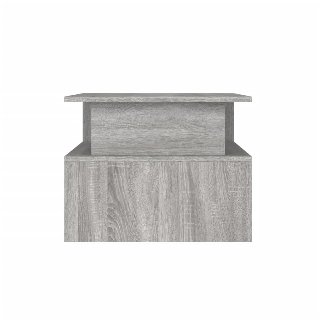 Salontafel 90X55X42,5 Cm Bewerkt Hout Eikenkleur Grijs sonoma