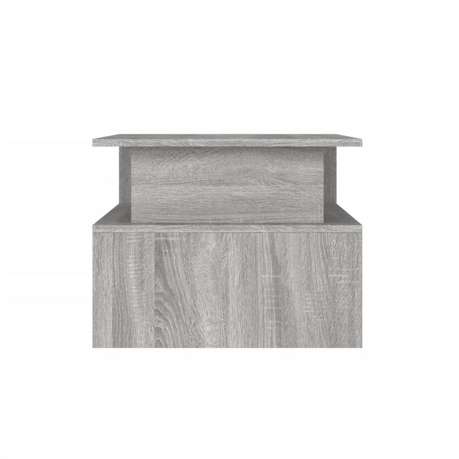 Salontafel 90X55X42,5 Cm Bewerkt Hout Eikenkleur Grijs sonoma