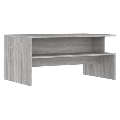 Salontafel 90X55X42,5 Cm Bewerkt Hout Eikenkleur Grijs sonoma