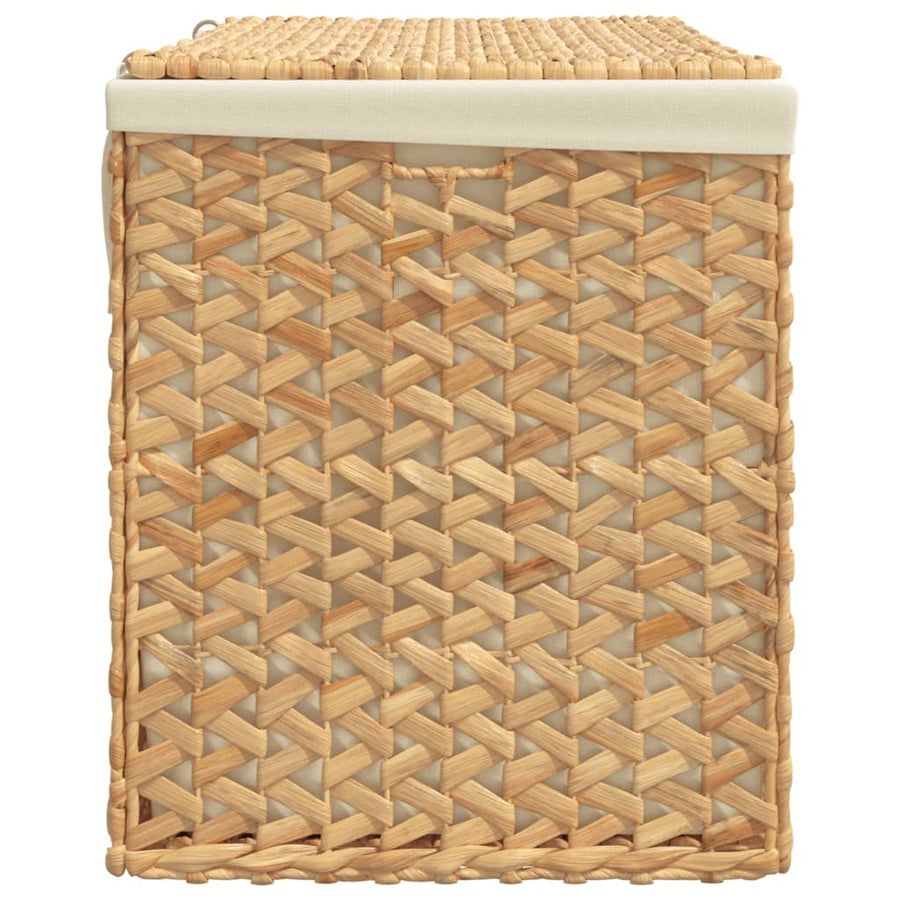 Wasmand met 3 vakken 75x42,5x52 cm waterhyacint