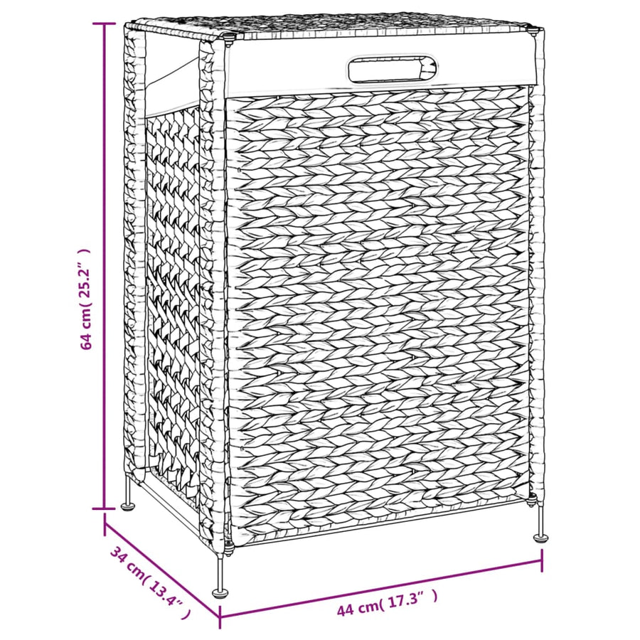 Wasmand 44x34x64 cm waterhyacint