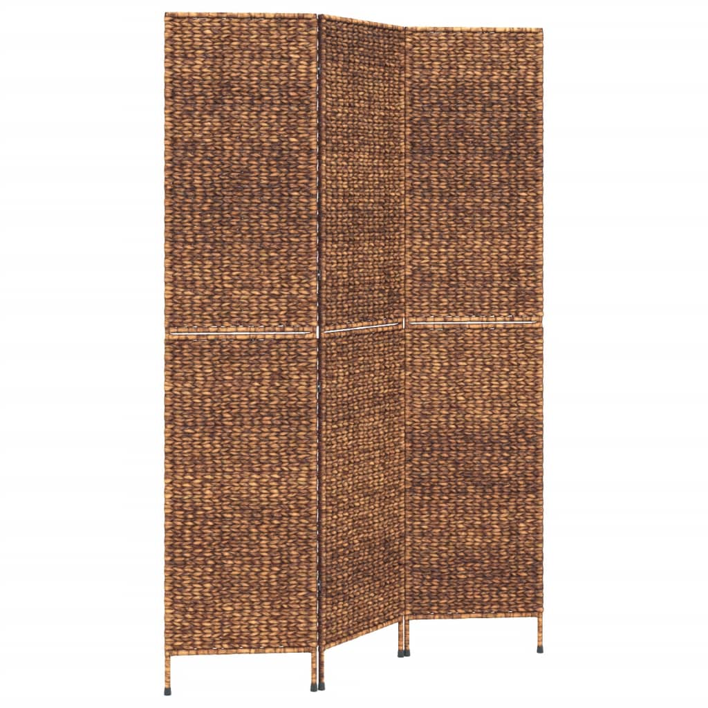 Kamerscherm Met 3 Panelen Waterhyacint 122 x 180 cm Bruin