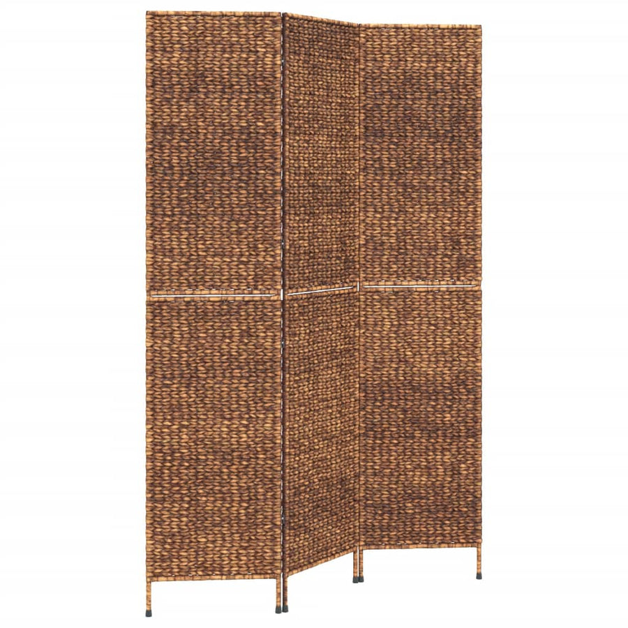 Kamerscherm Met 3 Panelen Waterhyacint 122 x 180 cm Bruin