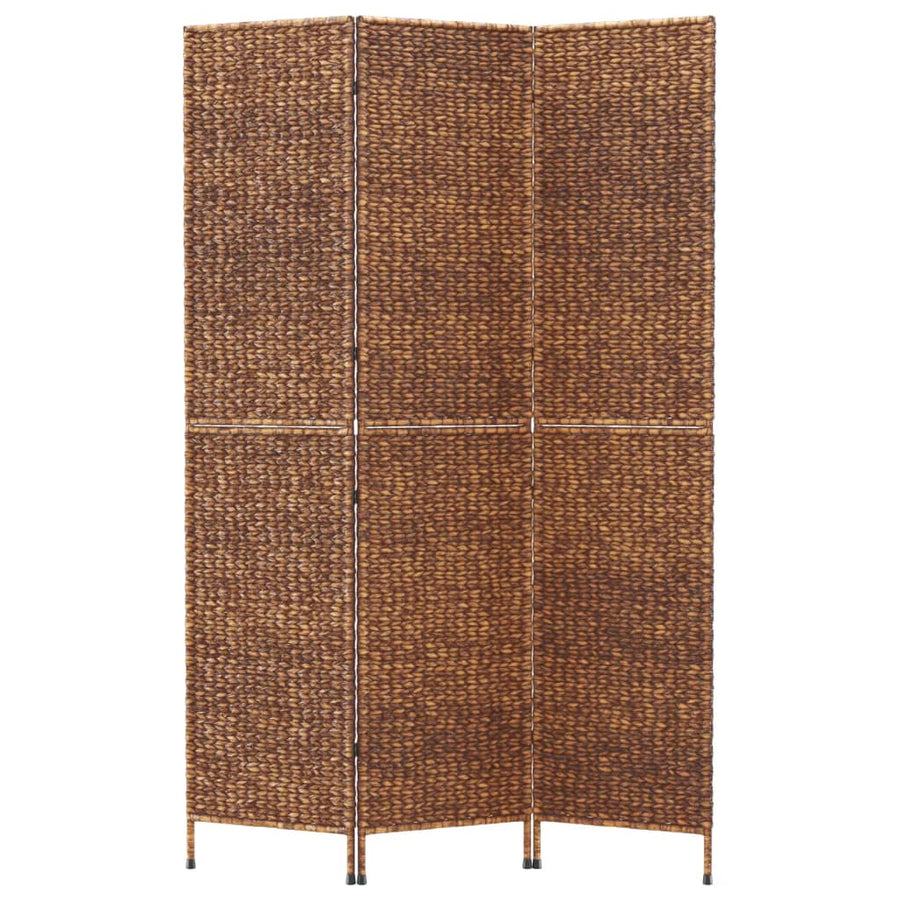 Kamerscherm Met 3 Panelen Waterhyacint 122 x 180 cm Bruin