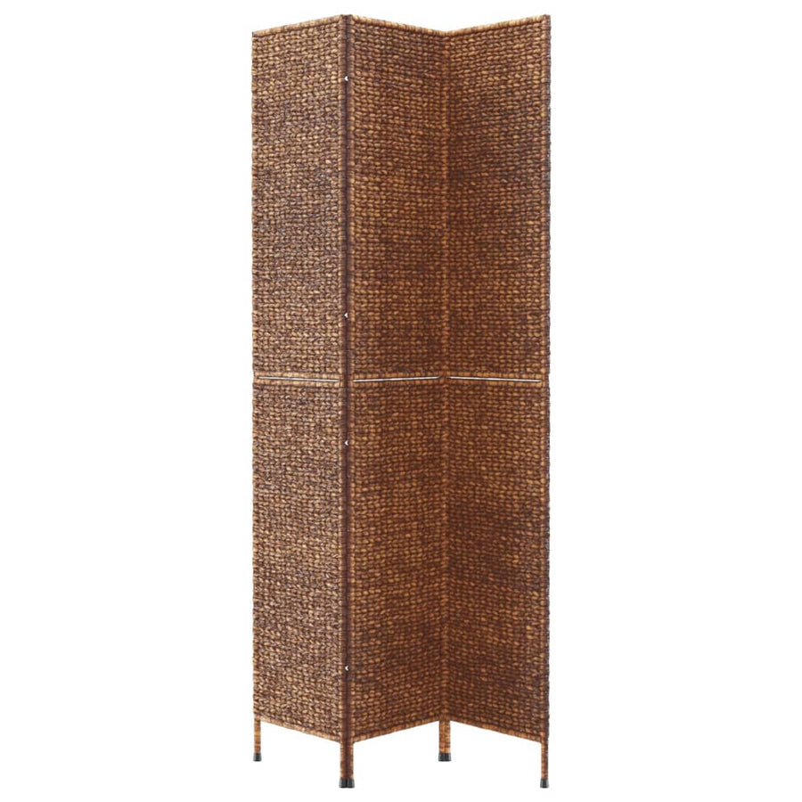 Kamerscherm Met 3 Panelen Waterhyacint 122 x 180 cm Bruin