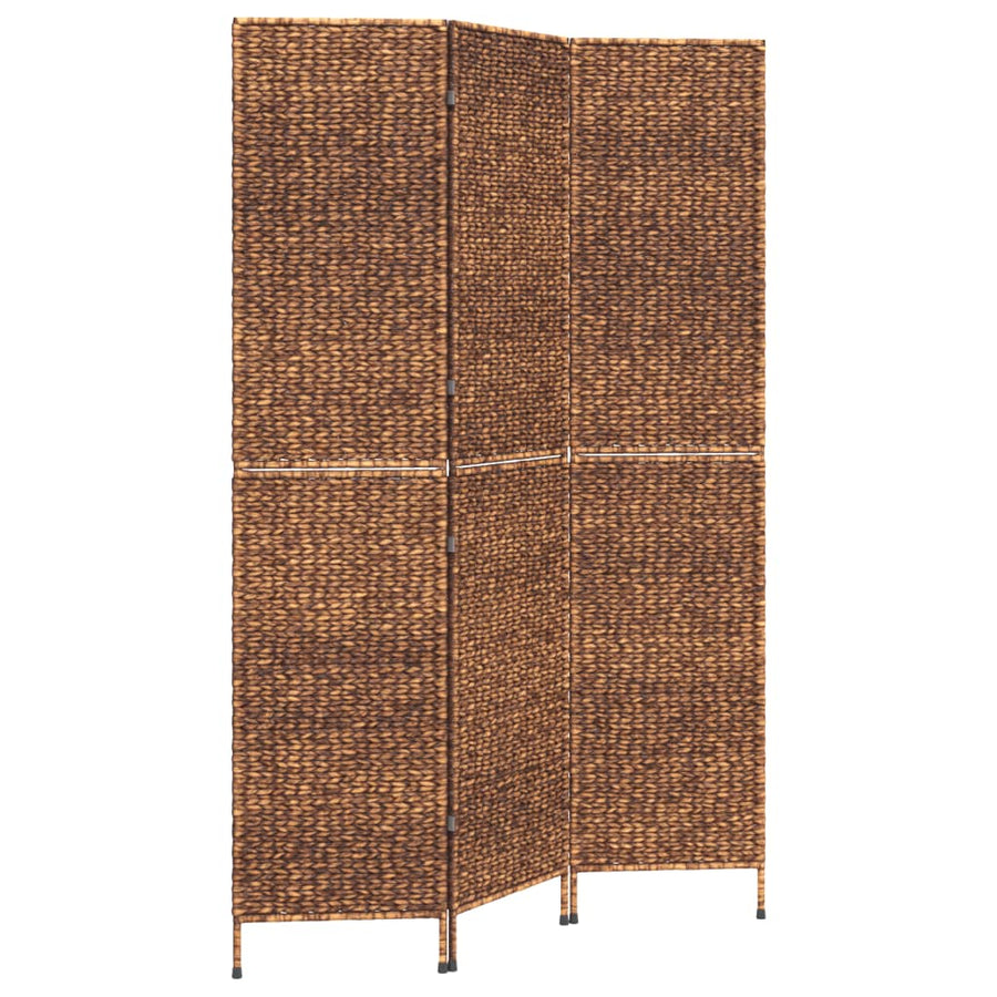 Kamerscherm Met 3 Panelen Waterhyacint 122 x 180 cm Bruin