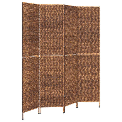 Kamerscherm Met 4 Panelen 163X180 Cm Waterhyacint Bruin