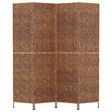 Kamerscherm Met 4 Panelen 163X180 Cm Waterhyacint Bruin