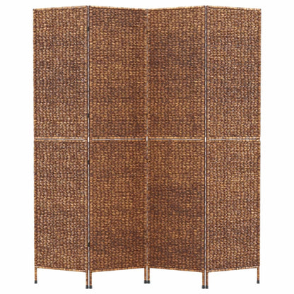 Kamerscherm Met 4 Panelen 163X180 Cm Waterhyacint Bruin