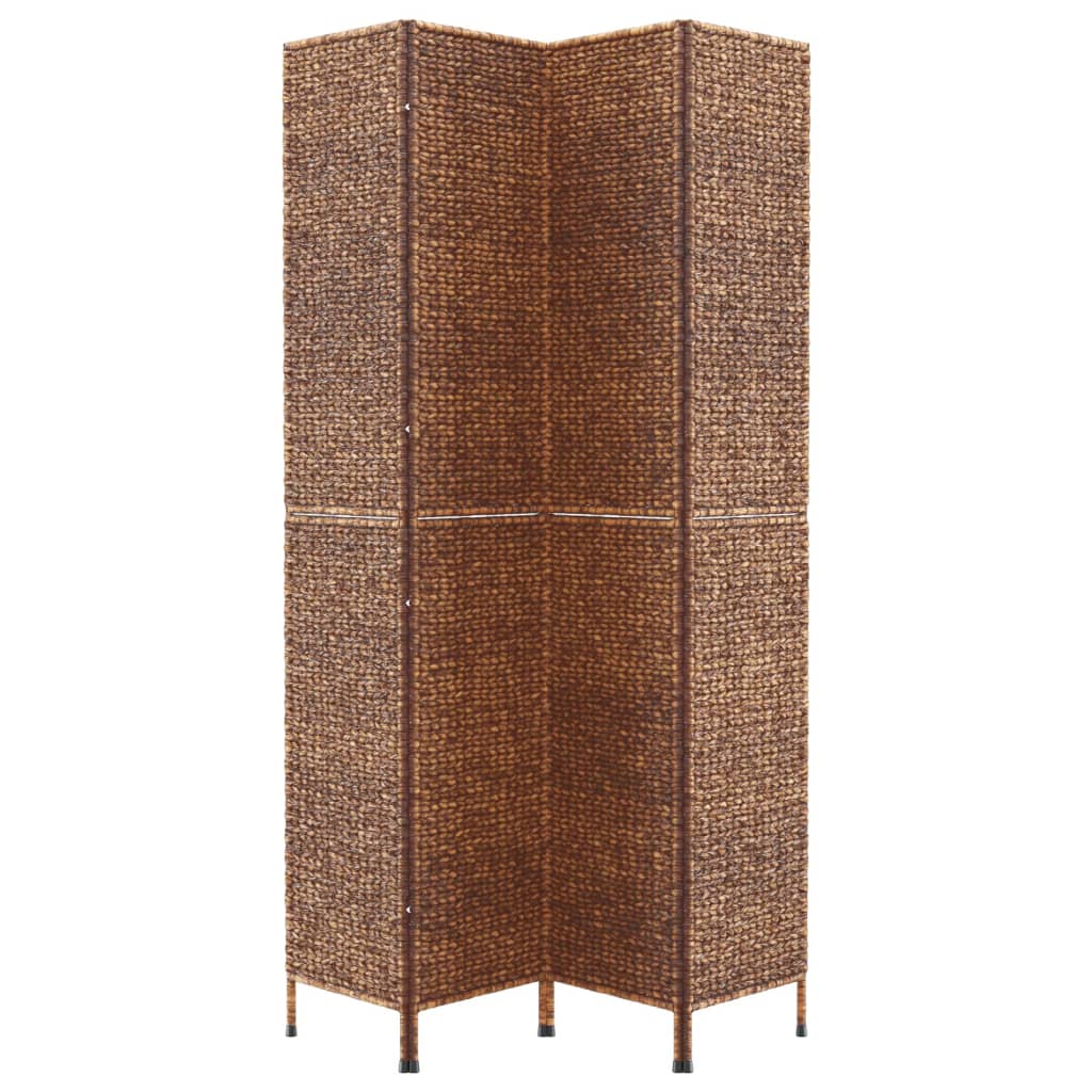 Kamerscherm Met 4 Panelen 163X180 Cm Waterhyacint Bruin