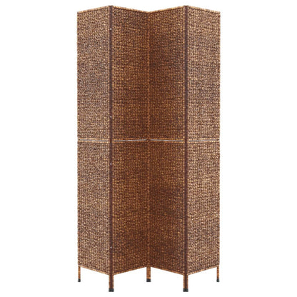 Kamerscherm Met 4 Panelen 163X180 Cm Waterhyacint Bruin