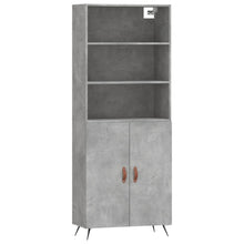 Hoge Kast 69,5X34X180 Cm Bewerkt Hout Betongrijs