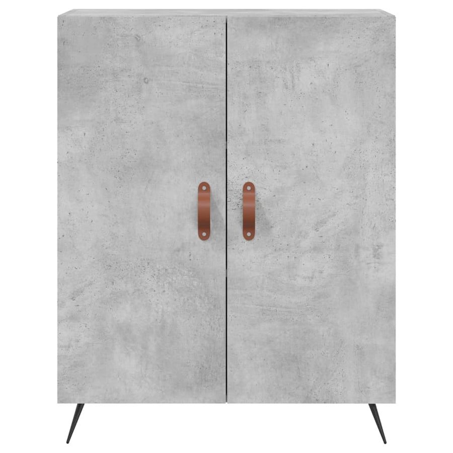 Hoge Kast 69,5X34X180 Cm Bewerkt Hout Betongrijs