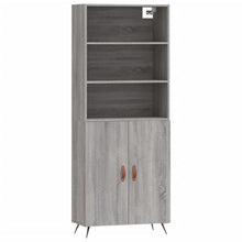 Hoge Kast 69,5X34X180 Cm Bewerkt Hout Grijs Sonoma Eikenkleurig