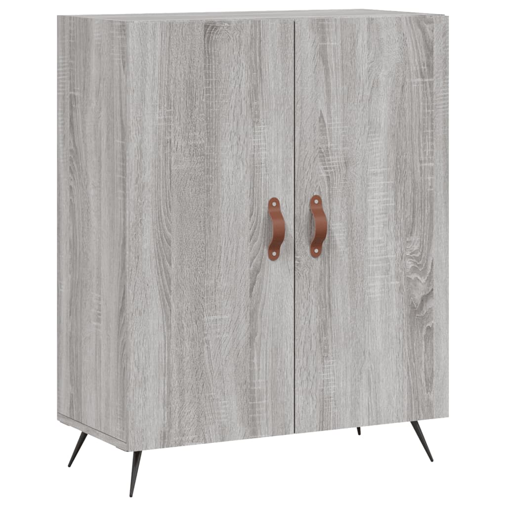 Hoge Kast 69,5X34X180 Cm Bewerkt Hout Grijs Sonoma Eikenkleurig