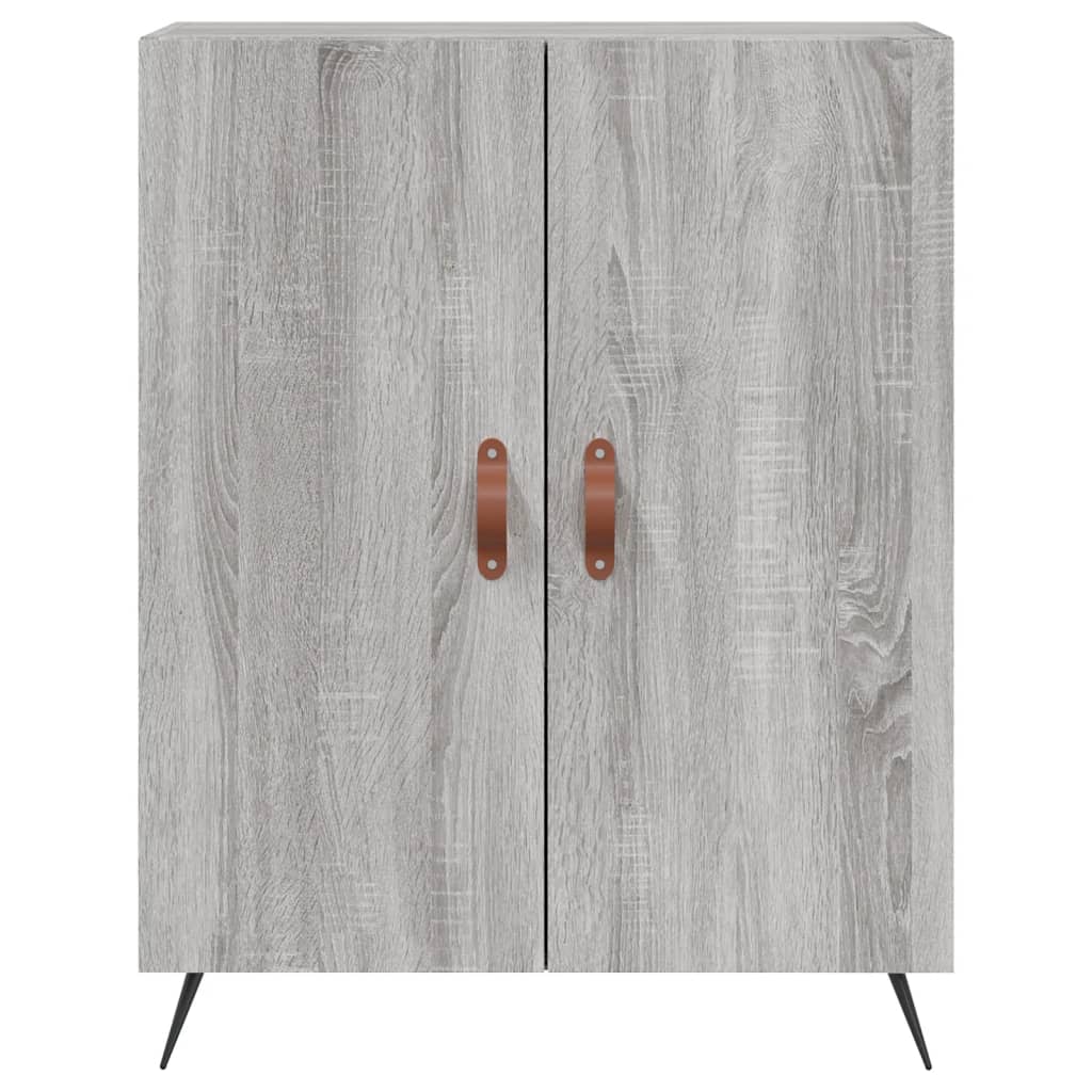 Hoge Kast 69,5X34X180 Cm Bewerkt Hout Grijs Sonoma Eikenkleurig