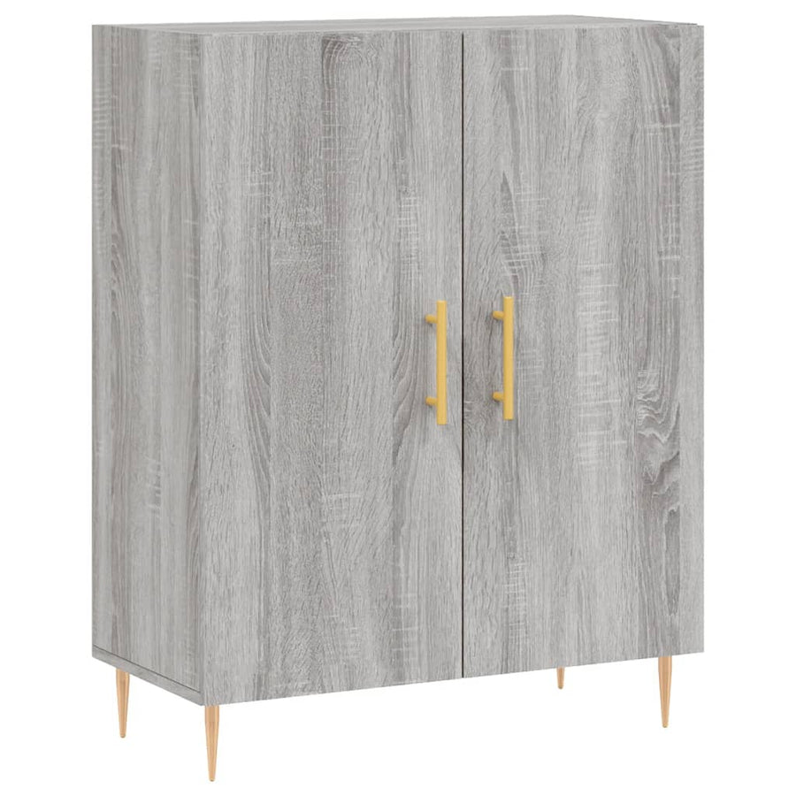 Hoge Kast 69,5X34X180 Cm Bewerkt Hout Grijs Sonoma Eikenkleurig