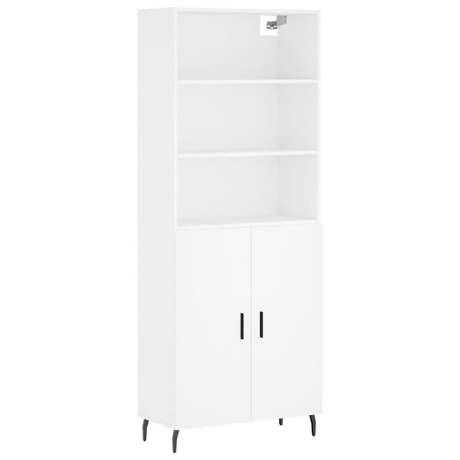 Hoge Kast 69,5X34X180 Cm Bewerkt Hout Wit