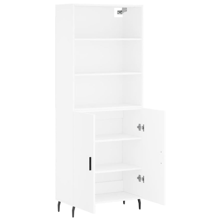 Hoge Kast 69,5X34X180 Cm Bewerkt Hout Wit