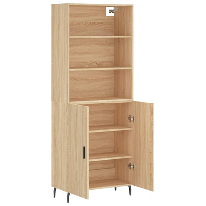 Hoge Kast 69,5X34X180 Cm Bewerkt Hout Kleurig Sonoma eiken