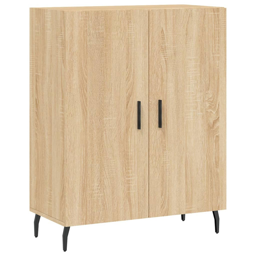 Hoge Kast 69,5X34X180 Cm Bewerkt Hout Kleurig Sonoma eiken