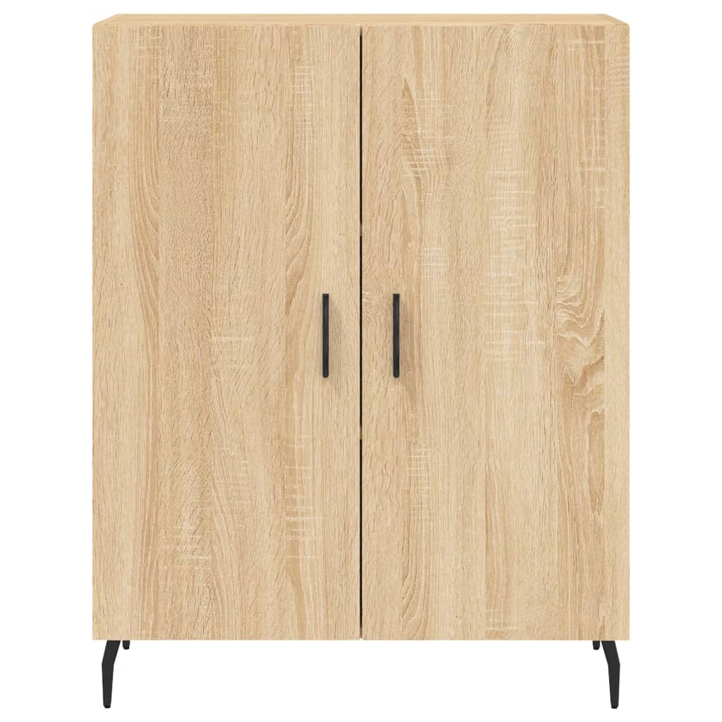 Hoge Kast 69,5X34X180 Cm Bewerkt Hout Kleurig Sonoma eiken