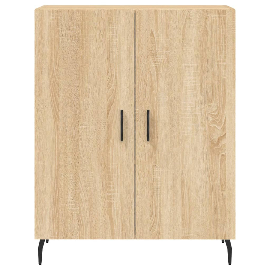 Hoge Kast 69,5X34X180 Cm Bewerkt Hout Kleurig Sonoma eiken