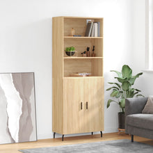Hoge Kast 69,5X34X180 Cm Bewerkt Hout Kleurig Sonoma eiken