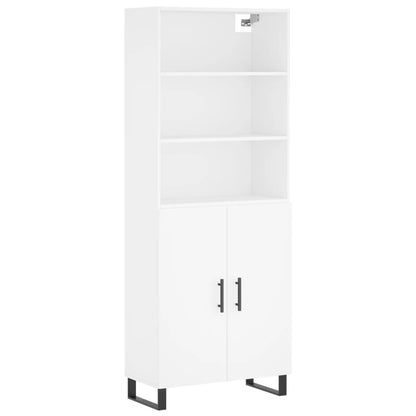 Hoge Kast 69,5X34X180 Cm Bewerkt Hout Wit